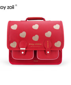 Balo cho bé đi học Zoyzoii®B66 Retro School Bag Series ( Trái Tim Đỏ )