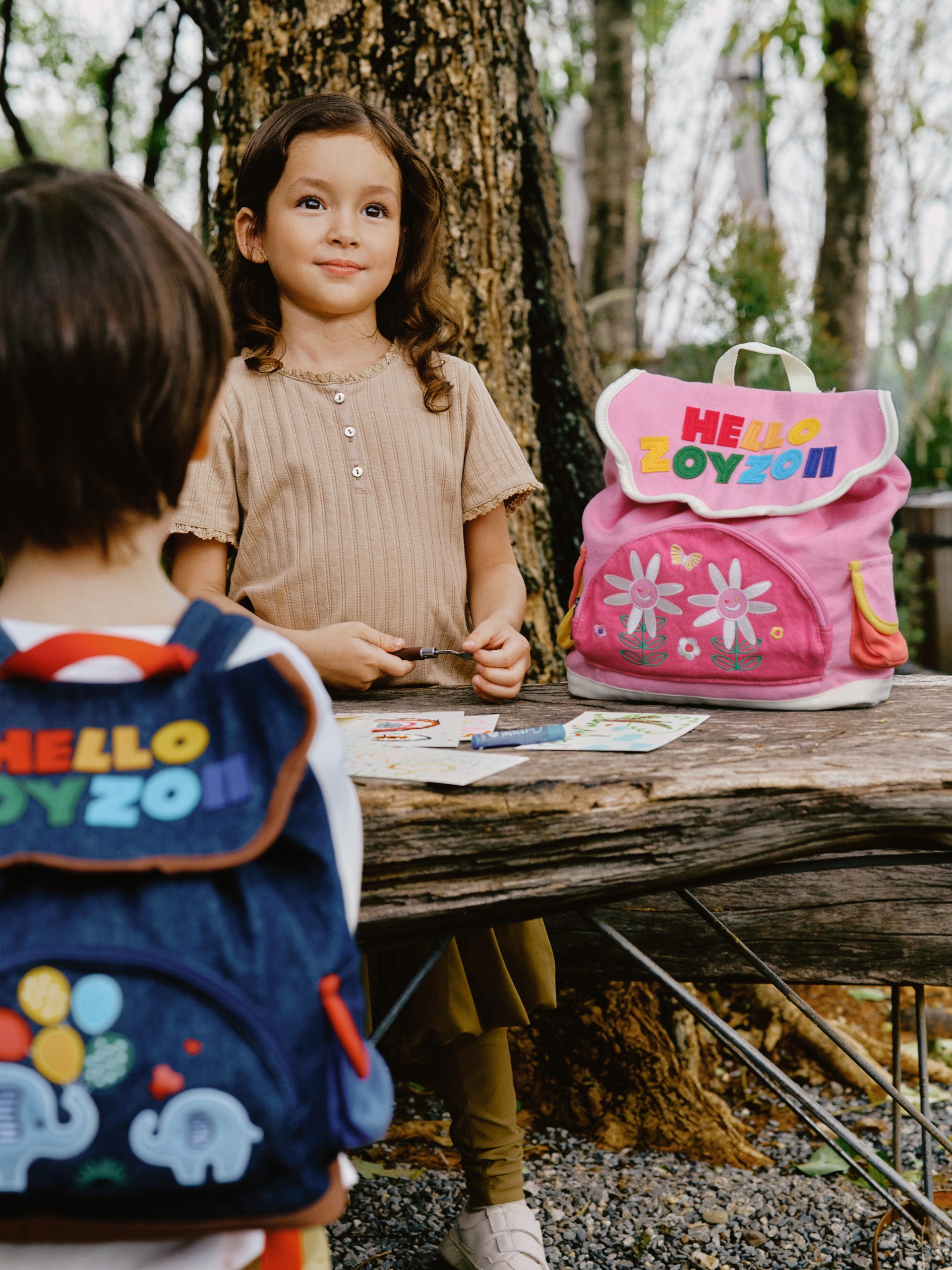 Balo cho bé mầm non Zoyzoii®B85 Explore Denim Bag (1)
