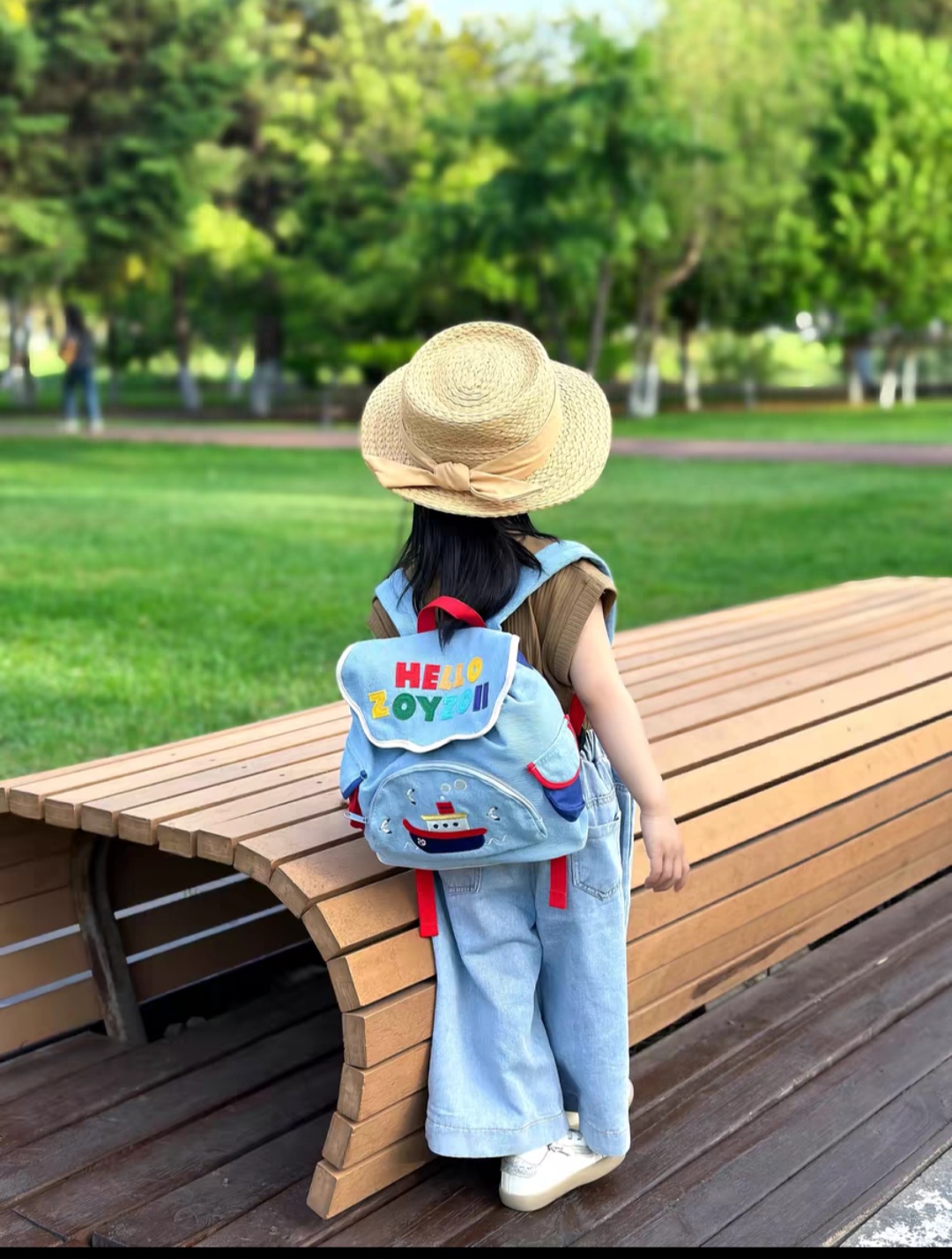 Balo cho bé mầm non Zoyzoii®B85 Explore Denim Bag (12)