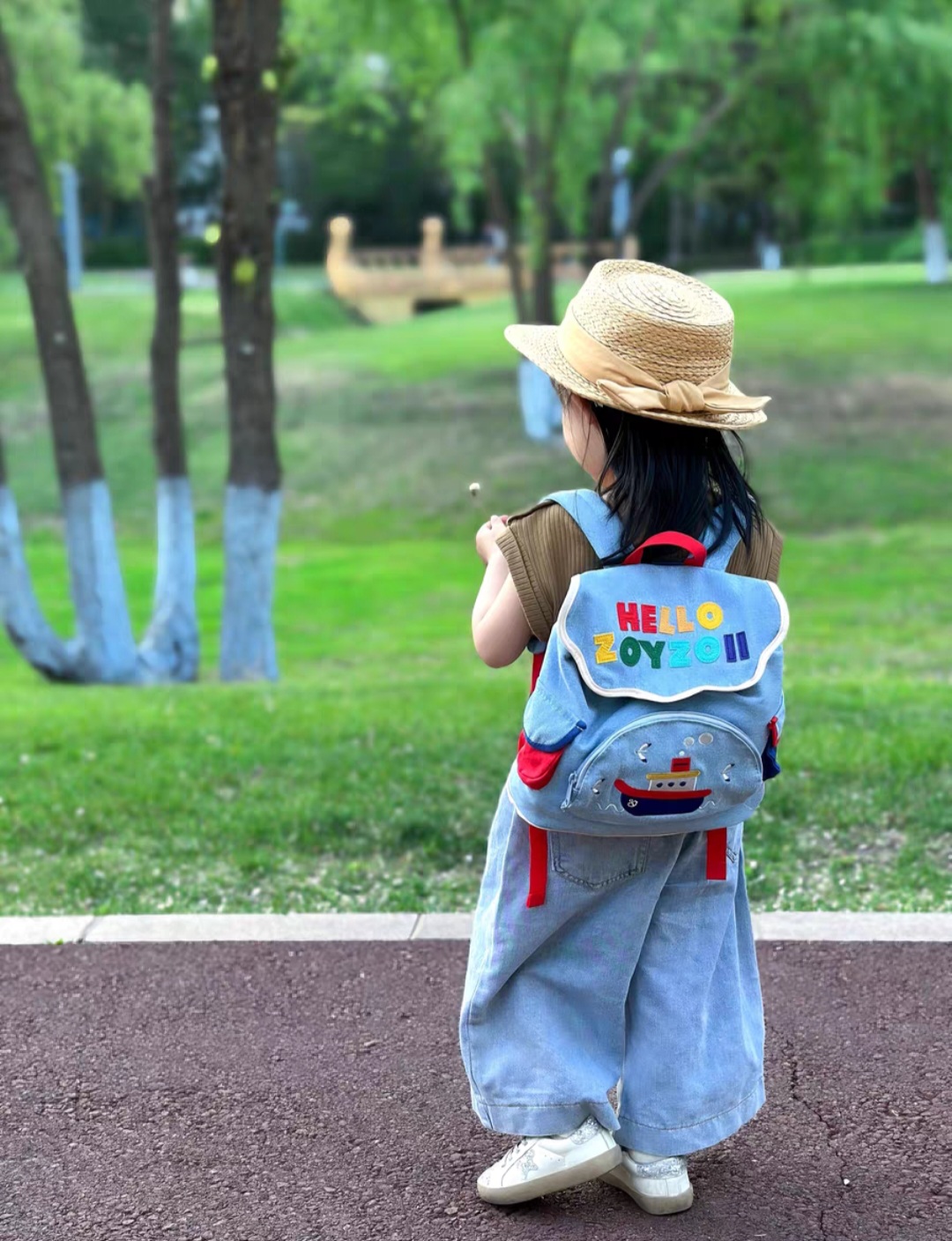 Balo cho bé mầm non Zoyzoii®B85 Explore Denim Bag (13)