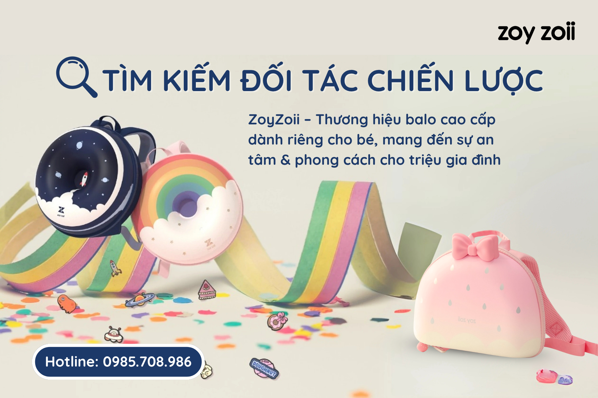 ZoyZoii Việt Nam tuyển đại lý phân phối balo trẻ em toàn quốc